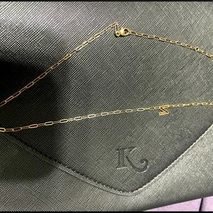 14k gold initial “N” necklace k Kane design